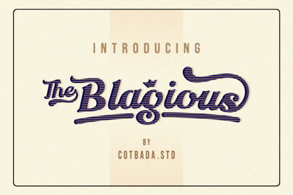 The Blagious Script: A Retro-Inspired Typeface for Modern Editorial Design